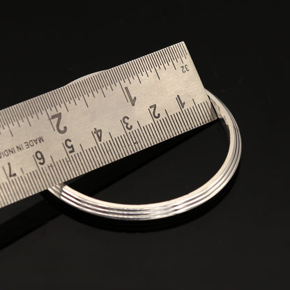 Solid silver Punjabi Sikkha kada bangle bracelet by TRIBAL ORNAMENTS, customized and unisex, ideal for daily wear and personal gifting.