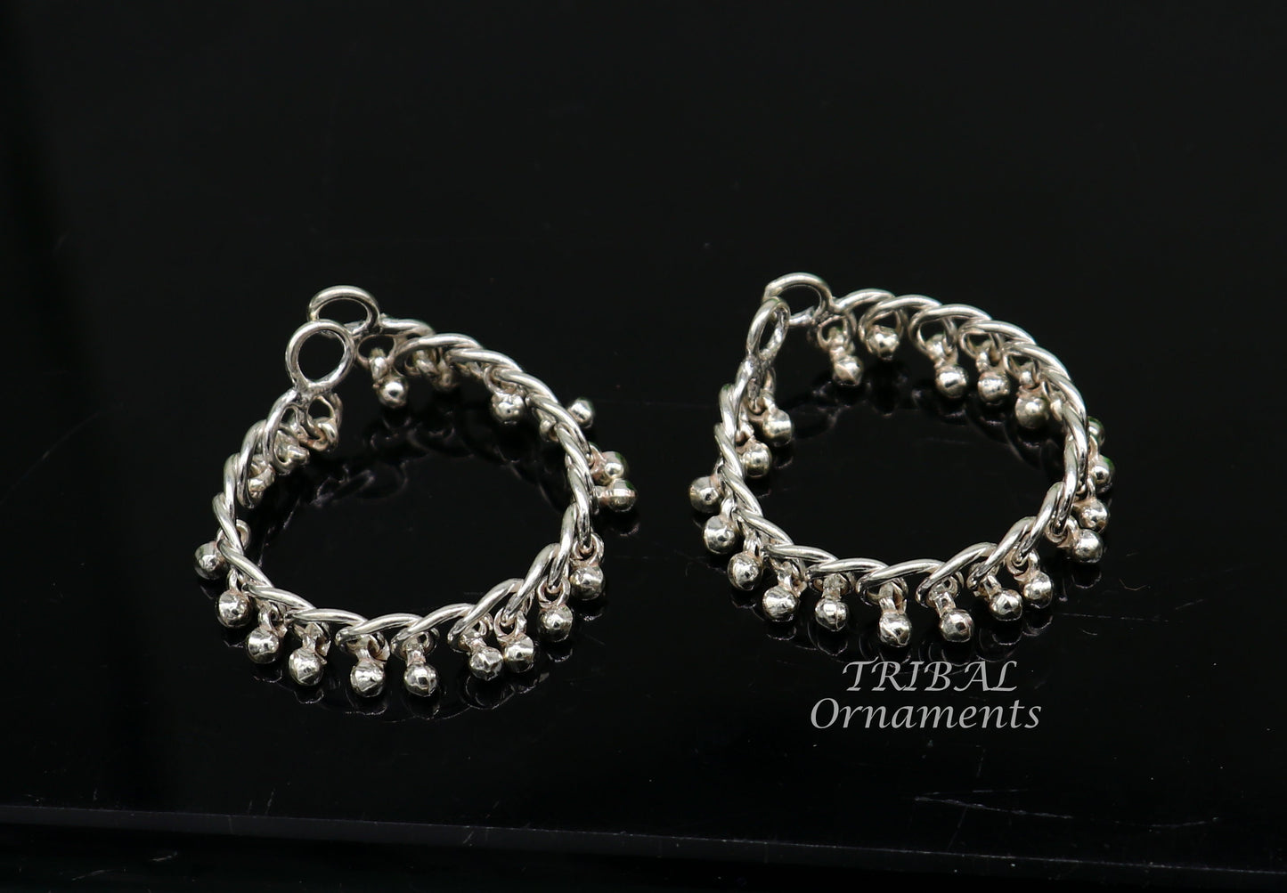 Vintage design sterling silver handmade amazing small size Lord Krishna Anklet, Laddu Gopala anklet all sizes Krishna ankle bracelet ank511 - TRIBAL ORNAMENTS