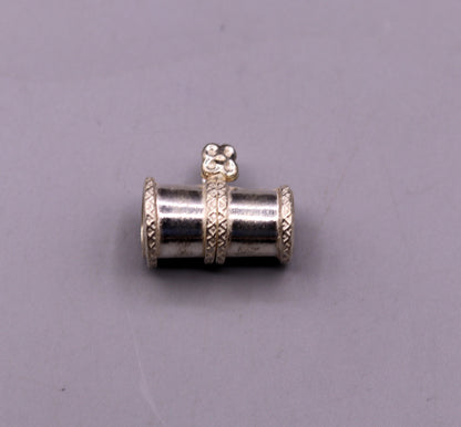 Amazing Sterling silver handmade tiny pipe shape pendant vintage antique design pine pendant unisex tribal jewelry nsp103 - TRIBAL ORNAMENTS