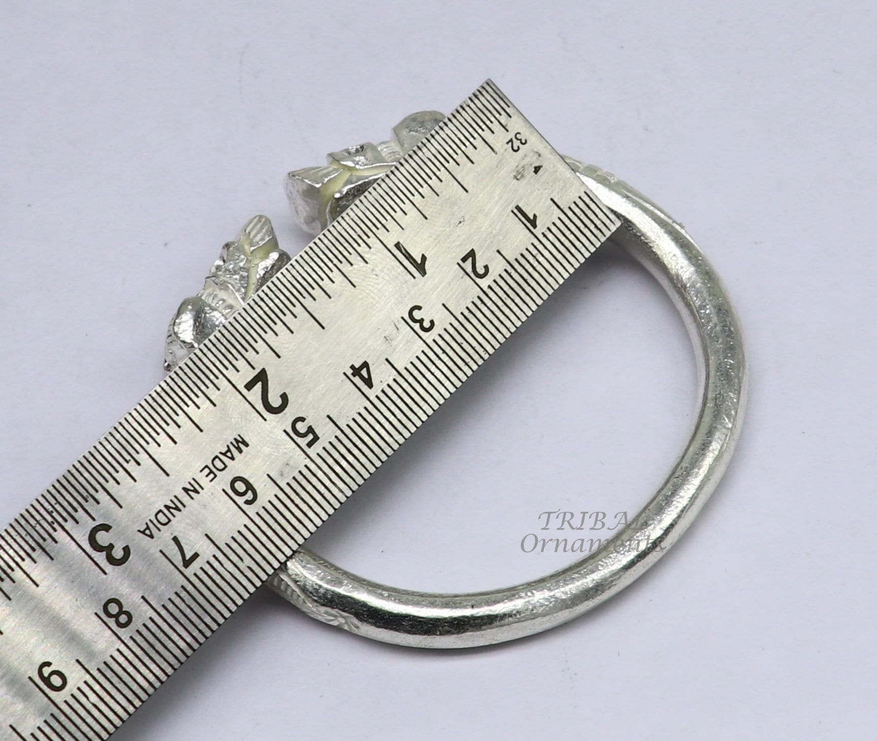 Vintage 925 solid silver crocodile design cuff bracelet, unisex jewelry, adjustable, tribal-inspired bangle by TRIBAL ORNAMENTS.