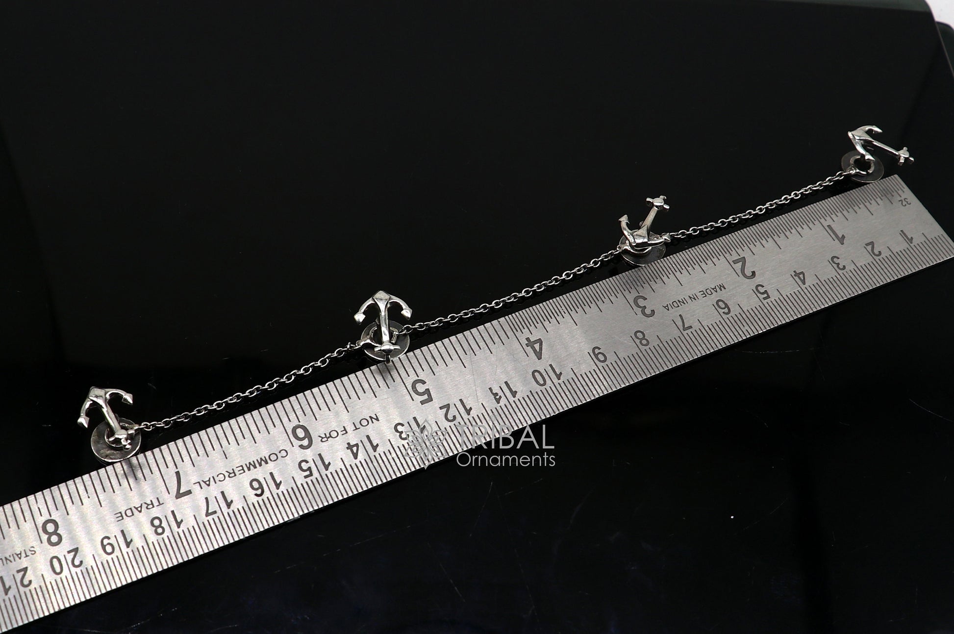 Anchor symbol 925 Sterling silver handmade gorgeous high-quality buttons or cufflinks for kurtas, best gifting jewelry btn53 - TRIBAL ORNAMENTS