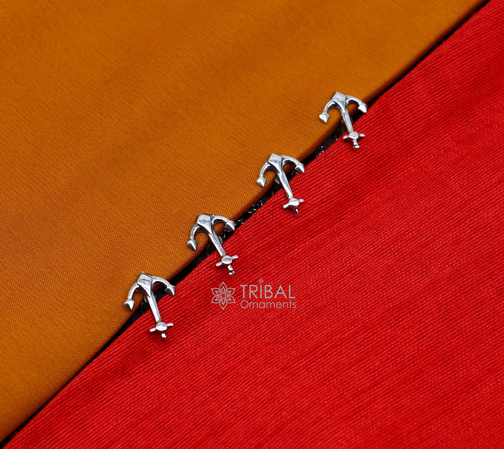 Anchor symbol 925 Sterling silver handmade gorgeous high-quality buttons or cufflinks for kurtas, best gifting jewelry btn53 - TRIBAL ORNAMENTS