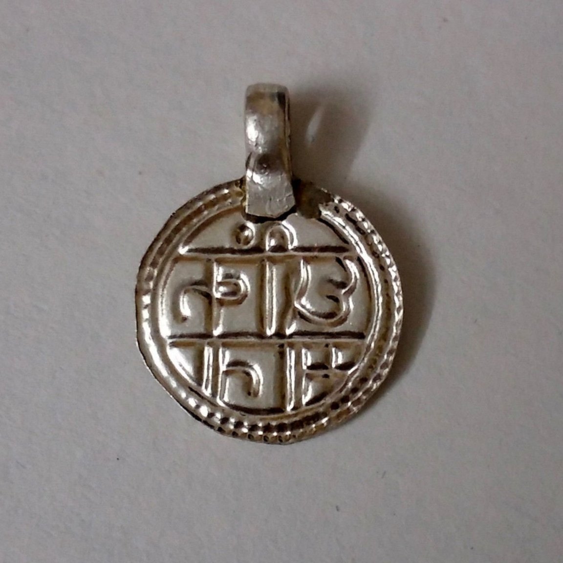 Antique vintage design  silver indian goddess solid silver handmade tribal amulet pendant tabiz from rajasthan - TRIBAL ORNAMENTS