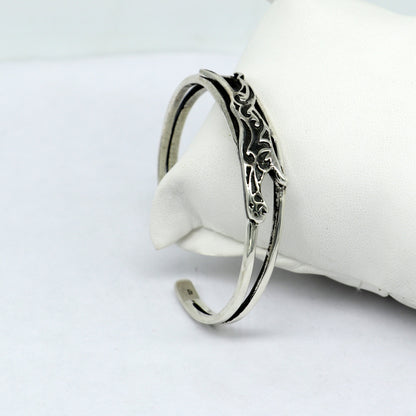 Authentic 925 sterling silver exclusive handmade Tiger design cuff kada bracelet, easy to adjust with your wrist, unisex jewelry cuff51 - TRIBAL ORNAMENTS