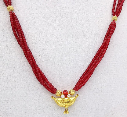 Awesome 20karat yellow gold amulet pendant excellent stylish jewelry for girl's women's from tribal Rajasthan india - TRIBAL ORNAMENTS