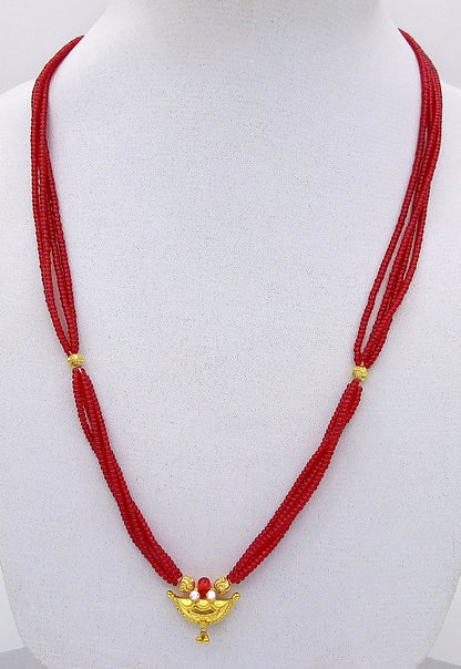 Awesome 20karat yellow gold amulet pendant excellent stylish jewelry for girl's women's from tribal Rajasthan india - TRIBAL ORNAMENTS