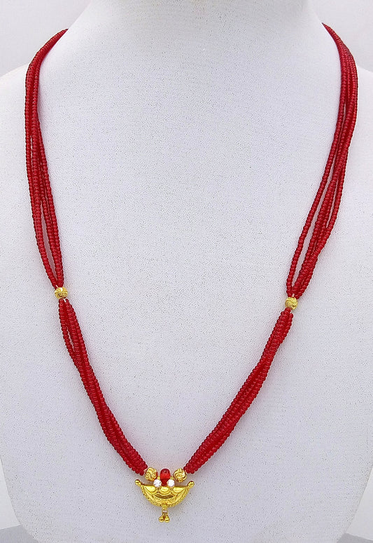 Awesome 20karat yellow gold amulet pendant excellent stylish jewelry for girl's women's from tribal Rajasthan india - TRIBAL ORNAMENTS