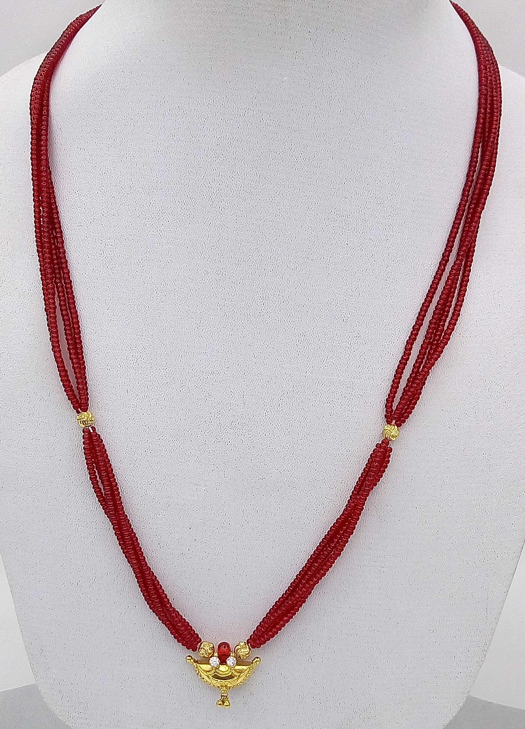 Awesome 20karat yellow gold amulet pendant excellent stylish jewelry for girl's women's from tribal Rajasthan india - TRIBAL ORNAMENTS