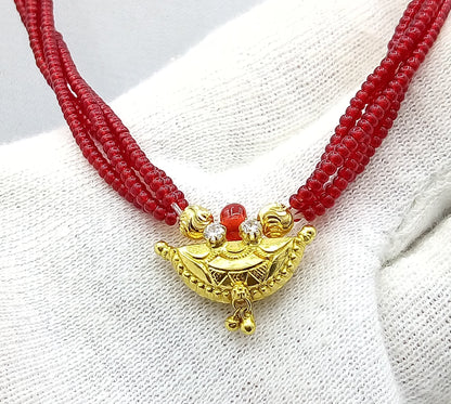 Awesome 20karat yellow gold amulet pendant excellent stylish jewelry for girl's women's from tribal Rajasthan india - TRIBAL ORNAMENTS