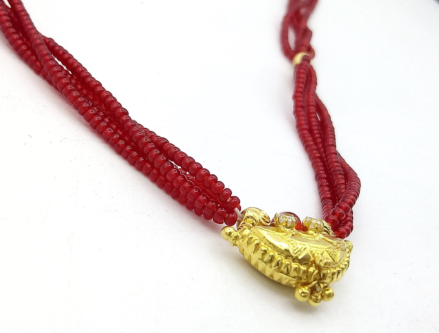 Awesome 20karat yellow gold amulet pendant excellent stylish jewelry for girl's women's from tribal Rajasthan india - TRIBAL ORNAMENTS