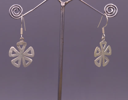 Awesome stylish modern 925 solid sterling silver fancy hoops earrings tribal belly dance jewelry from rajasthan india daily use jewelry s416 - TRIBAL ORNAMENTS