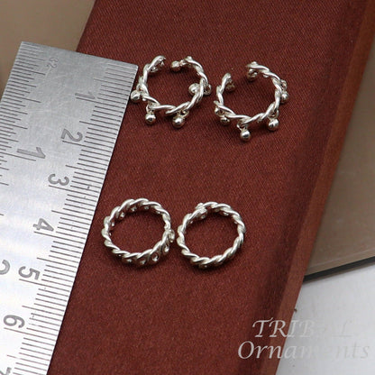 Baby Krishna adjustable cuff kada and anklet set, small size Lord Krishna wrist and foot jewelry from TRIBAL ORNAMENTS.
