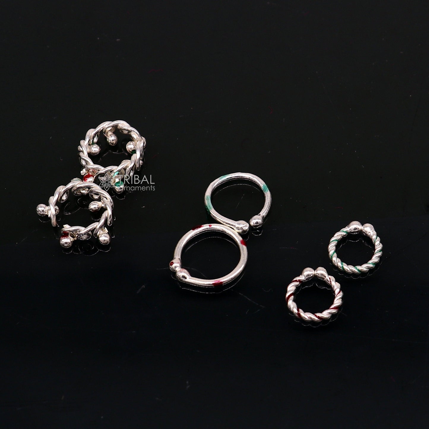 Baby Krishna jewelry set of cuff kada and ankle kada and anklet, small size Lord Krishna Laddu Gopala silver jewelry set best gifting su1172 - TRIBAL ORNAMENTS