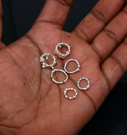 Silver Baby Krishna jewelry set with cuff kada, ankle kada, and anklet featuring Lord Krishna Laddu Gopala design.
