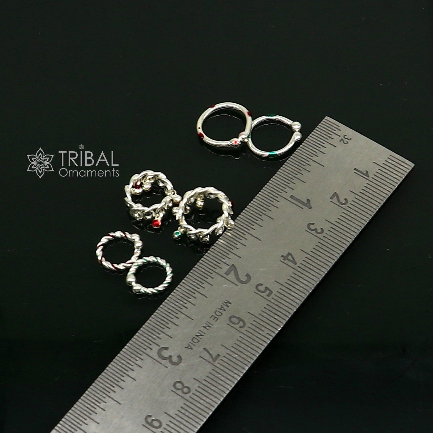 Baby Krishna jewelry set of cuff kada and ankle kada and anklet, small size Lord Krishna Laddu Gopala silver jewelry set best gifting su1172 - TRIBAL ORNAMENTS