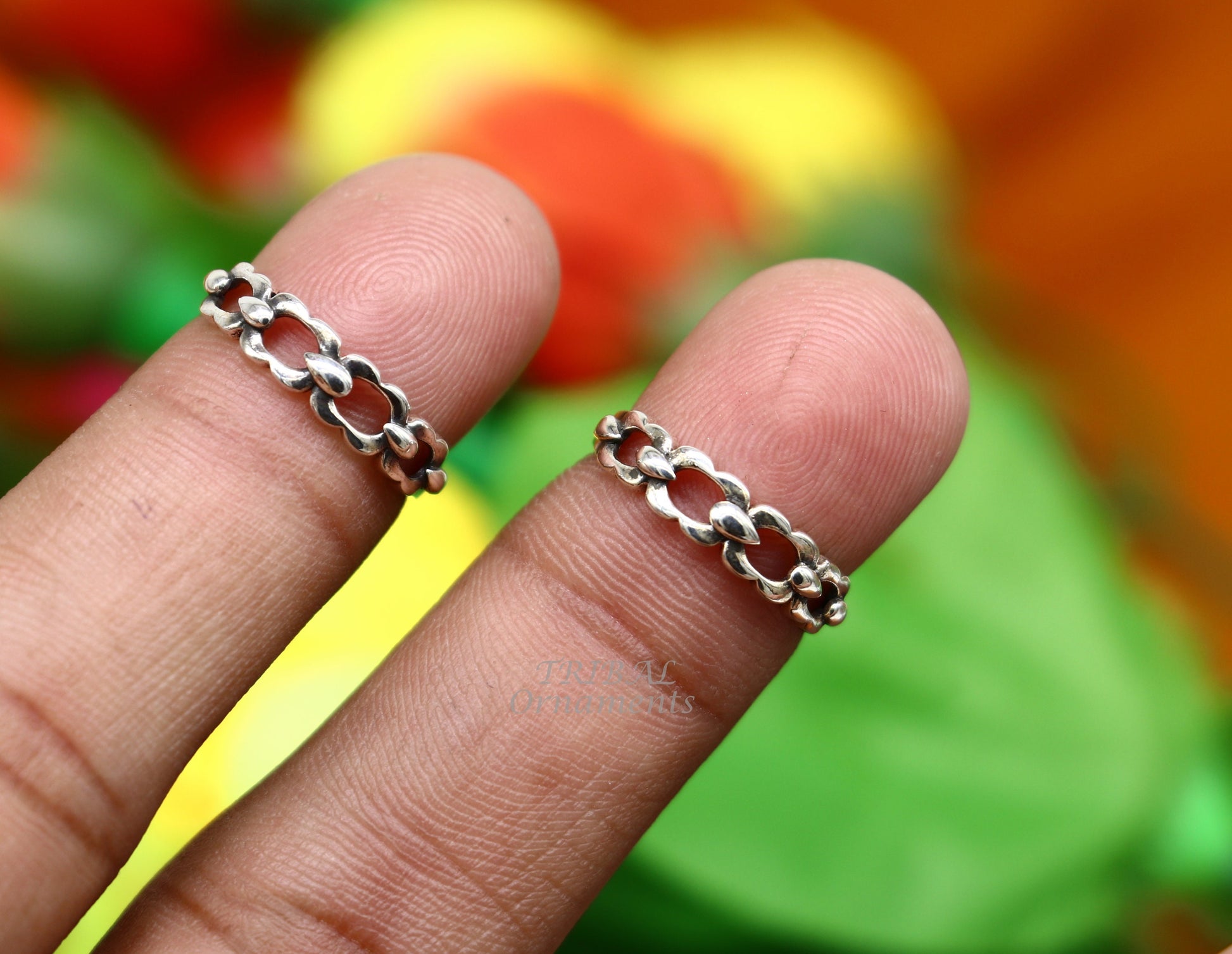 Brides jewelry 925 sterling silver handcrafted unique design vintage ethnic design toe ring for girl's women's ethnic tribal jewelry ytr28 - TRIBAL ORNAMENTS