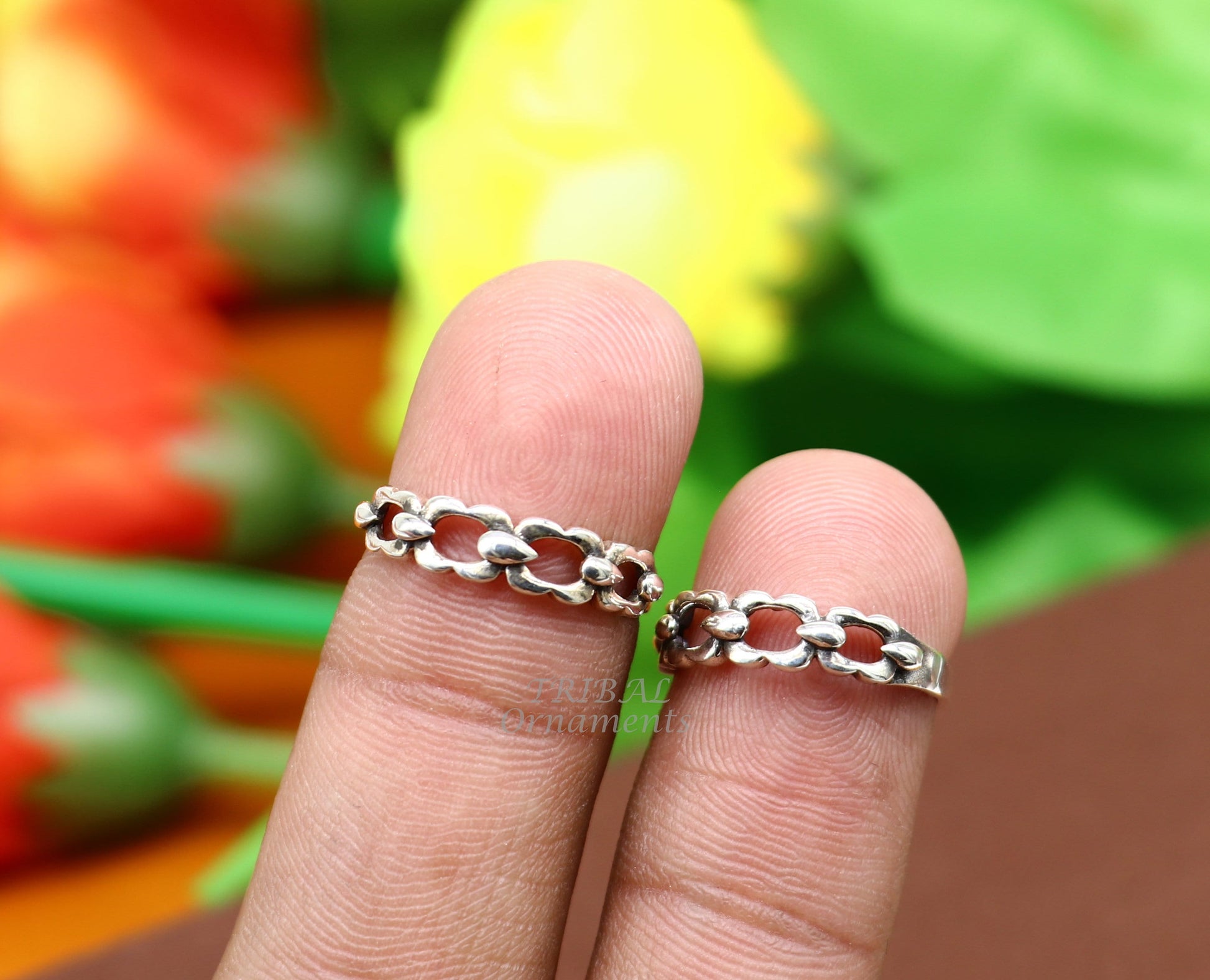 Brides jewelry 925 sterling silver handcrafted unique design vintage ethnic design toe ring for girl's women's ethnic tribal jewelry ytr28 - TRIBAL ORNAMENTS