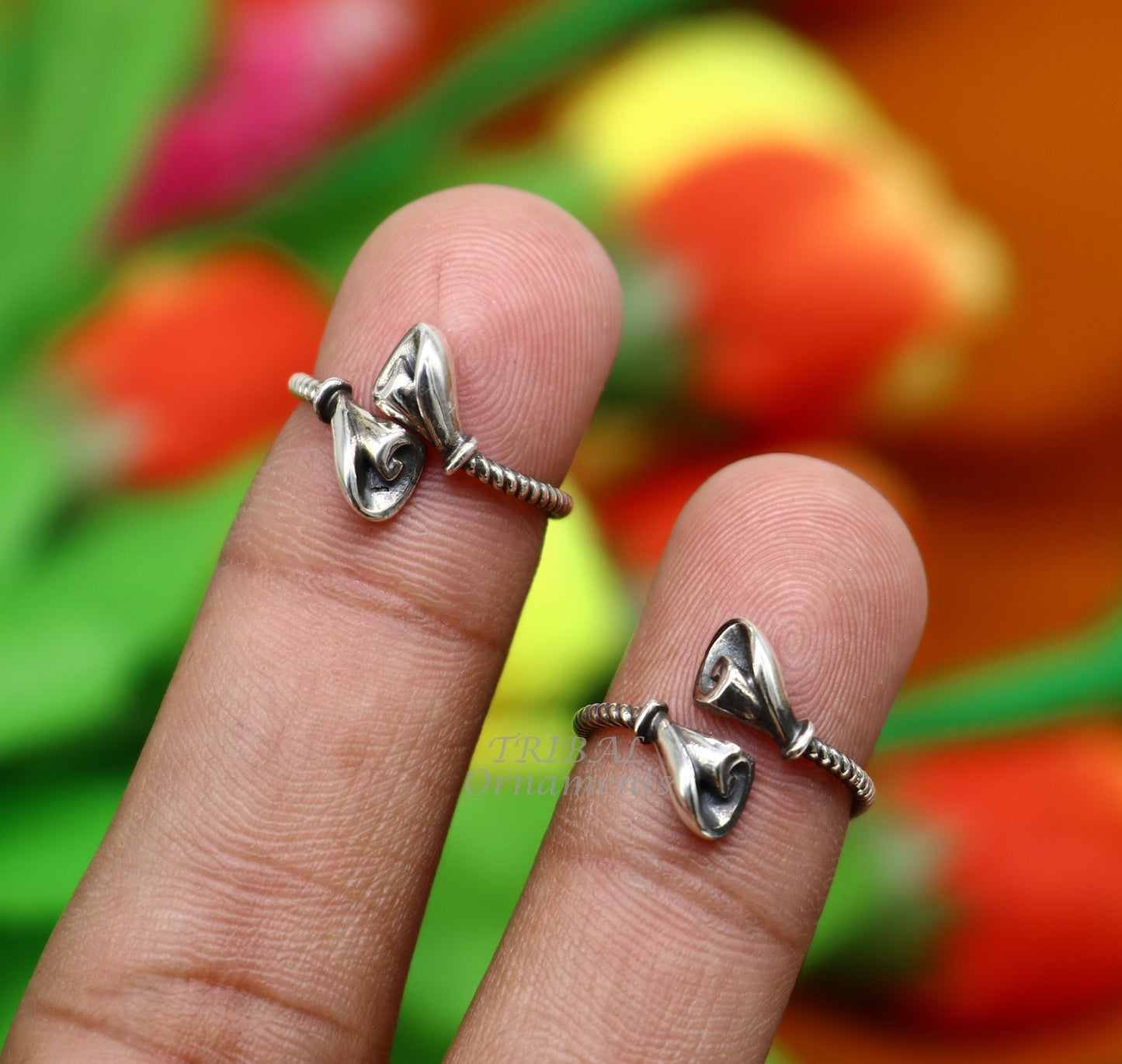 Brides jewelry 925 sterling silver handcrafted unique design vintage ethnic design toe ring for girl's women's ethnic tribal jewelry ytr29 - TRIBAL ORNAMENTS