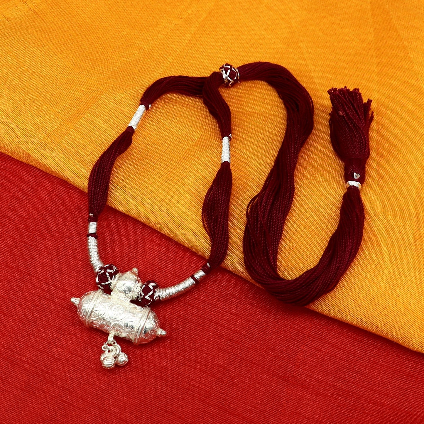 Customized indian traditional design vintage lookt solid silver charm necklace, stunning brides wedding necklace tribal jewelry set210 - TRIBAL ORNAMENTS