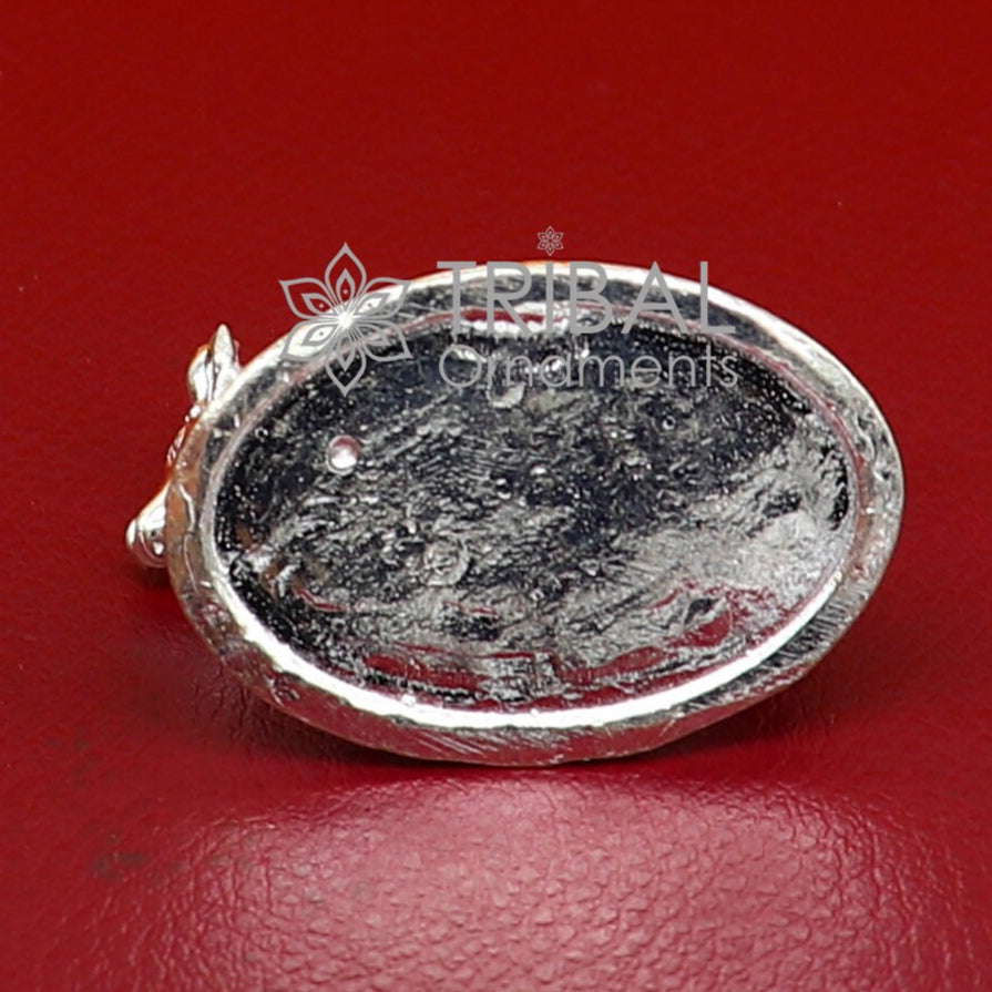 Divine cow with calf 925 sterling silver vintage design Kamdhenu cow, deity's cow, wishing cow, silver worshipping puja art653 - TRIBAL ORNAMENTS