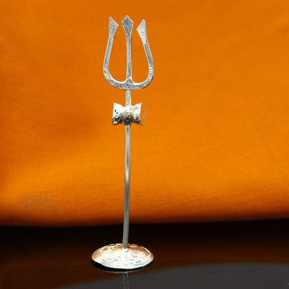 Divine Lord shiva Trident, Solid sterling silver Trishul puja article utensils, shiva trishul trident , god accessories  from india su693 - TRIBAL ORNAMENTS
