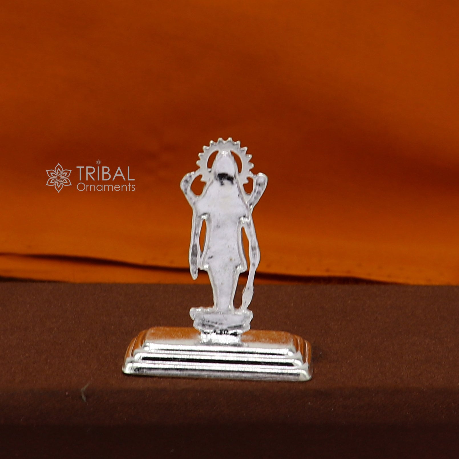 Divine sterling silver handmade Lord Vishnu Standing statue or Narayana figurine Murti , amazing Stunning puja worshipping  figurine art664 - TRIBAL ORNAMENTS