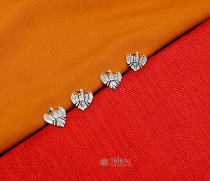 Dove design 925 Sterling Silver set of 4 kurta Buttons for Fashion Perfection, silver cufflinks, cultural trendy jewelry btn50 - TRIBAL ORNAMENTS