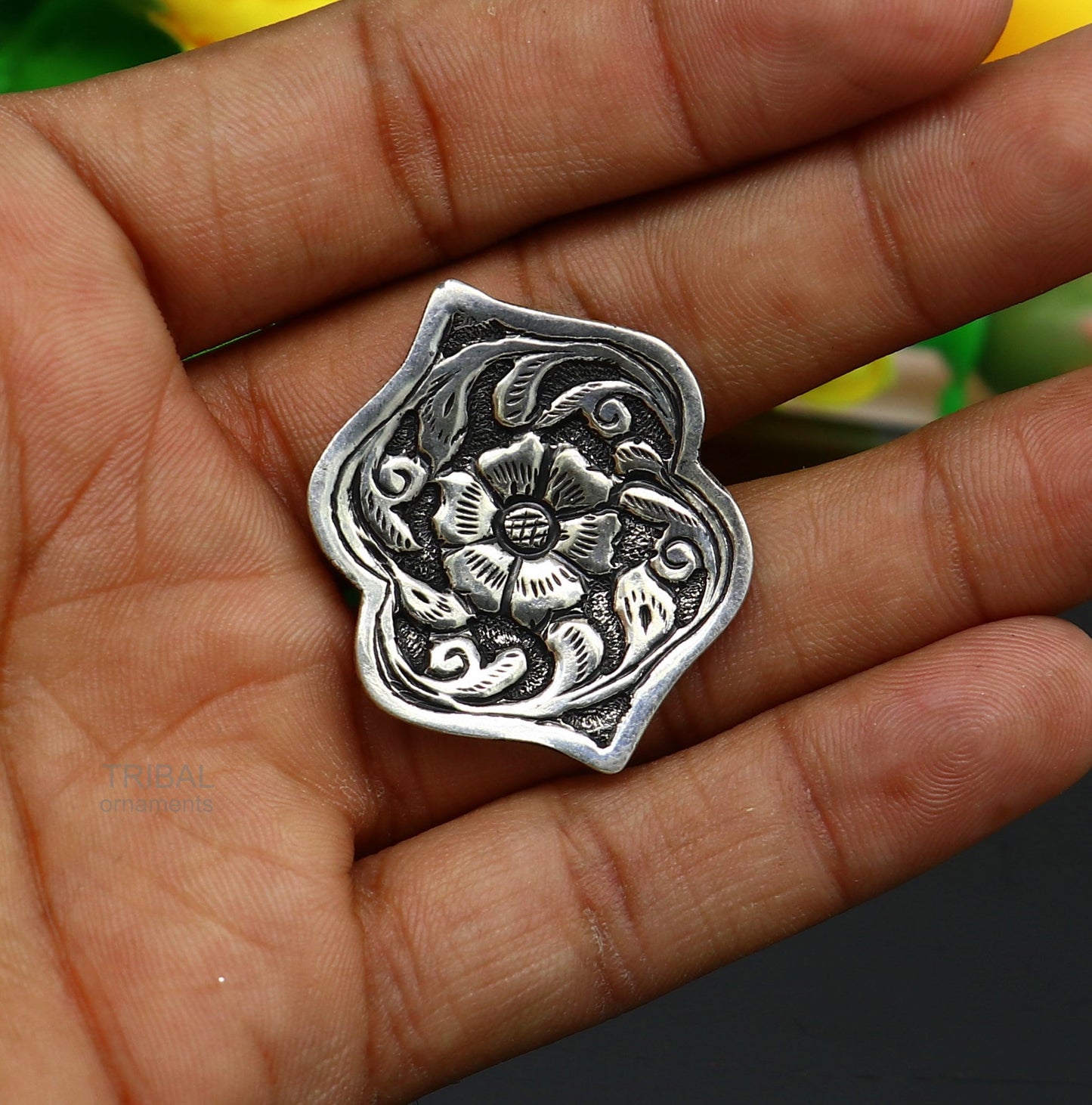 Elegant Vintage design wedding style 925 sterling silver chitai work adjustable ring band, best brides gifting tribal ethnic jewelry sr306 - TRIBAL ORNAMENTS