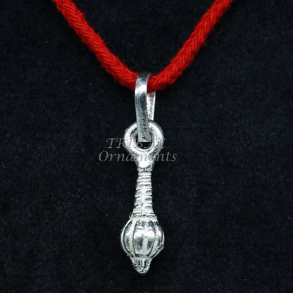 925 sterling silver Hanuman Gota Gada Sakha pendant, unisex tribal jewelry with intricate design, stylish and exclusive tribal ornament.