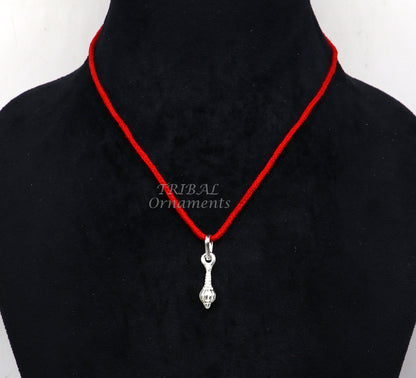 Sterling silver Hanuman Gota Gada Sakha pendant, unisex tribal jewelry with intricate traditional design, crafted by TRIBAL ORNAMENTS.