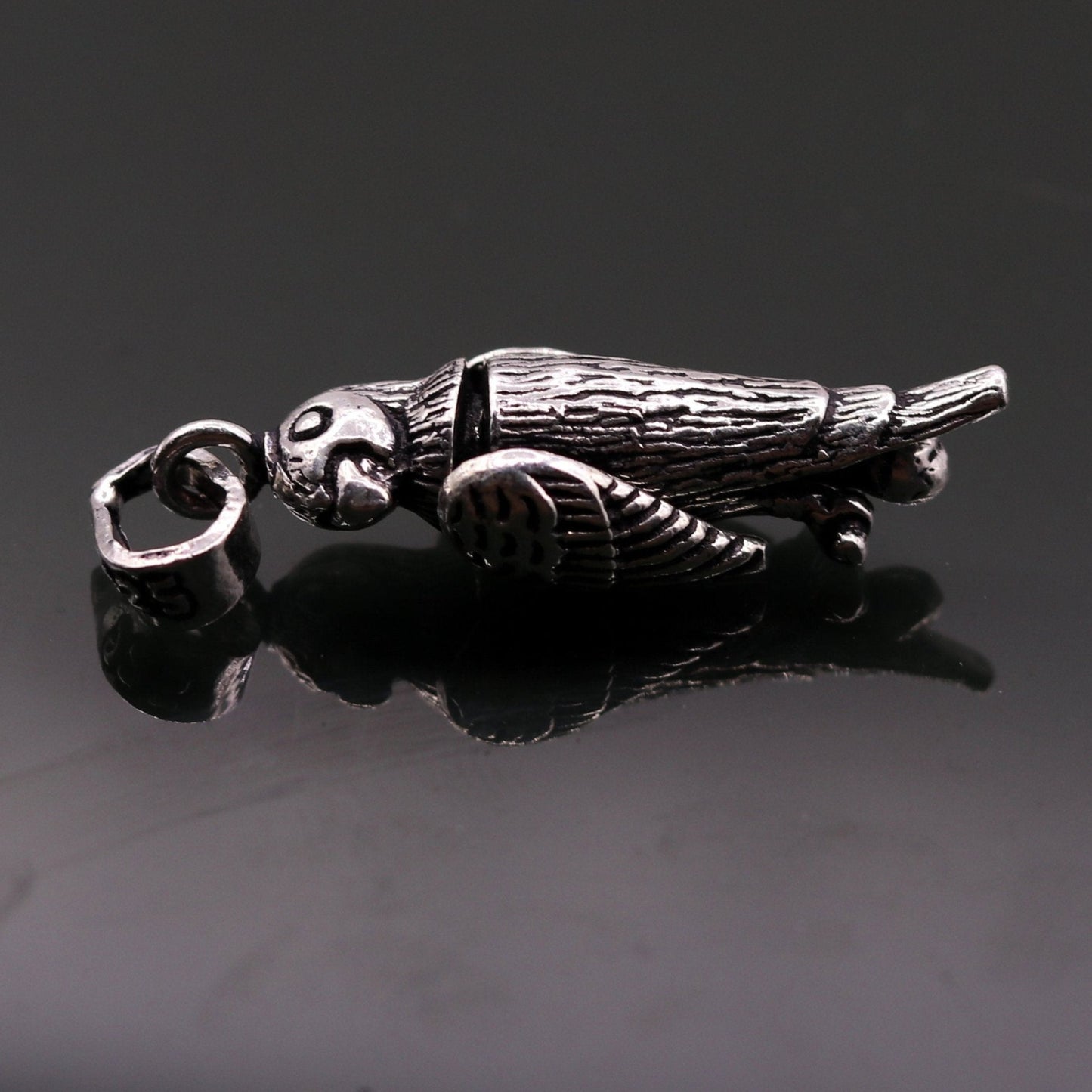Fabulous parrot shape flexible 925 sterling silver handmade pretty attractive tiny pendant locket excellent unisex gifting jewelry nsp210 - TRIBAL ORNAMENTS