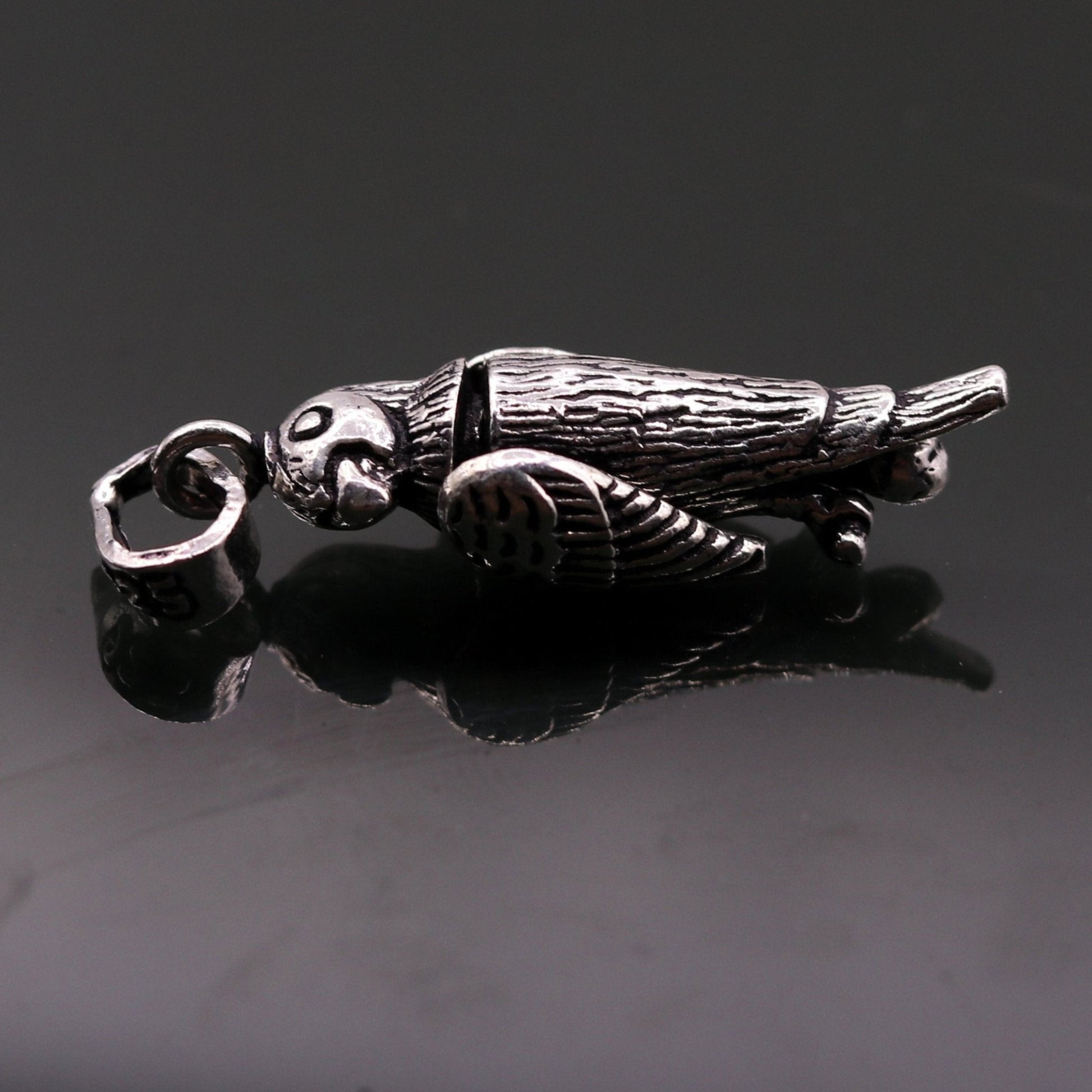 Fabulous parrot shape flexible 925 sterling silver handmade pretty attractive tiny pendant locket excellent unisex gifting jewelry nsp210 - TRIBAL ORNAMENTS