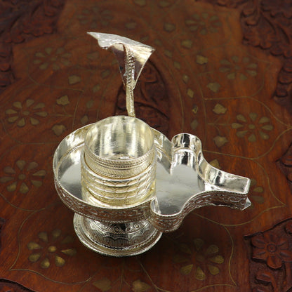 Handcrafted 925 solid silver lord shiva lingam stand/jalheri, use to put shiva lingam,home temple Article, awesome handmade article su170 - TRIBAL ORNAMENTS