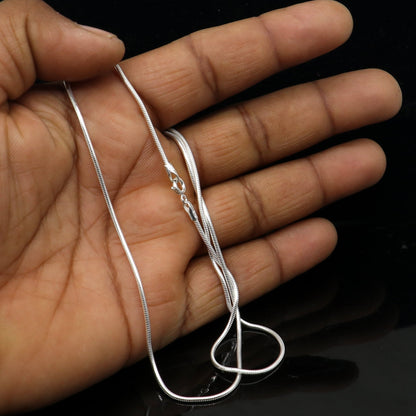 Handmade 1mm sterling silver snake chain ankle bracelet, foot jewelry, perfect for belly dance or as a stylish silver anklet.