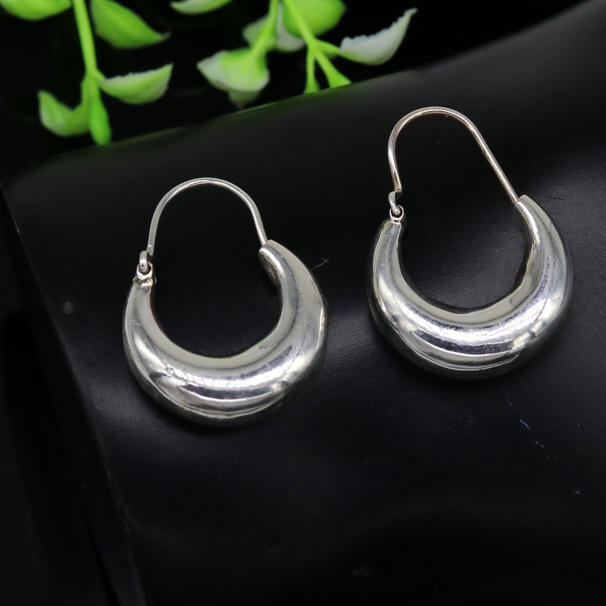 Handmade 925 sterling silver jewelry, fabulous vintage stylish customized hoops earrings bali tribal ethnic personalized jewelry ske1 - TRIBAL ORNAMENTS