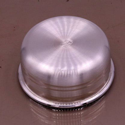 Handmade 999 fine silver baby bowl, excellent silver utensils from india, plain high quality silver vessels, silver kitchen utensils sv41 - TRIBAL ORNAMENTS