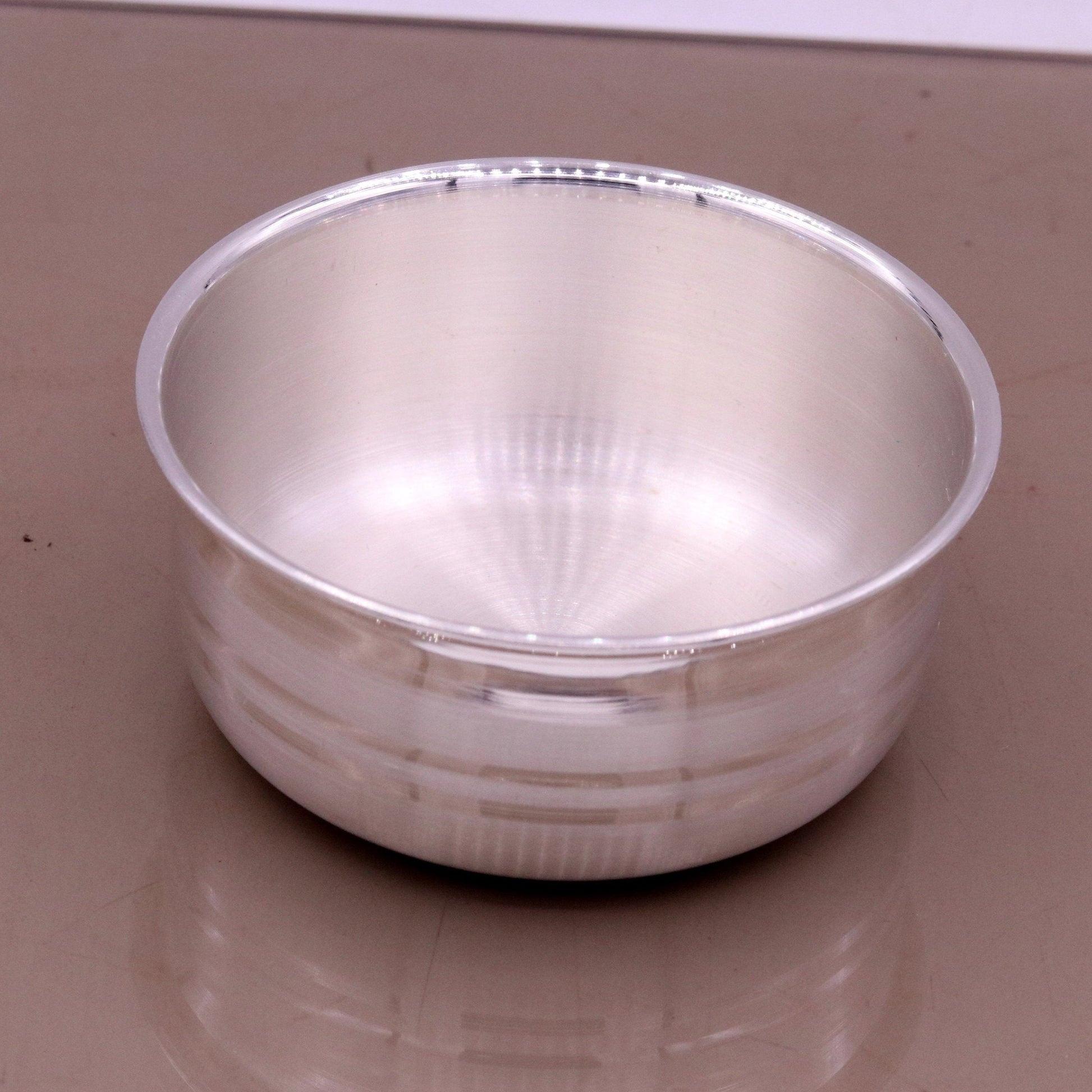 Handmade 999 solid silver baby bowl, excellent silver utensils from india, plain high quality silver vessels, silver kitchen utensils sv06 - TRIBAL ORNAMENTS