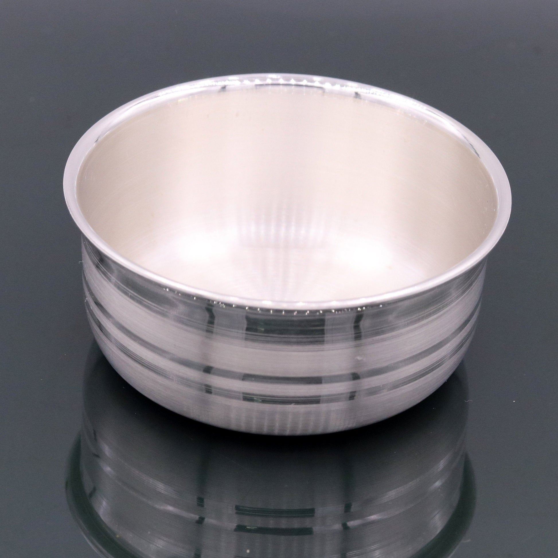 Handmade 999 solid silver baby bowl, excellent silver utensils from india, plain high quality silver vessels, silver kitchen utensils sv06 - TRIBAL ORNAMENTS