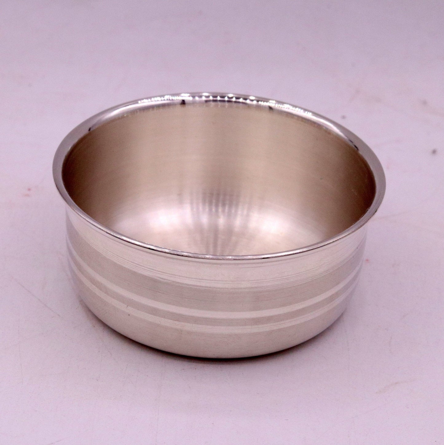 Handmade 999 solid silver baby bowl, excellent silver utensils from india, plain high quality silver vessels, silver kitchen utensils sv06 - TRIBAL ORNAMENTS