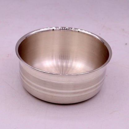 Handmade 999 solid silver baby bowl, excellent silver utensils from india, plain high quality silver vessels, silver kitchen utensils sv06 - TRIBAL ORNAMENTS