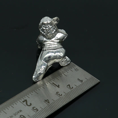 Handmade design Indian idol little Krishna, Ladu Gopal, bala gopala small silver statue sculpture home temple puja art, utensils su215 - TRIBAL ORNAMENTS