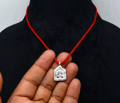 Handmade Indian ethnic deity snake pendant, 925 sterling silver vintage design trendy pendant jewelry, belly dance tribal jewelry  nsp566 - TRIBAL ORNAMENTS