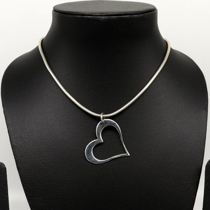 925 sterling silver heart pendant by TRIBAL ORNAMENTS with unique handmade design, unisex jewelry, perfect for personalized gift.