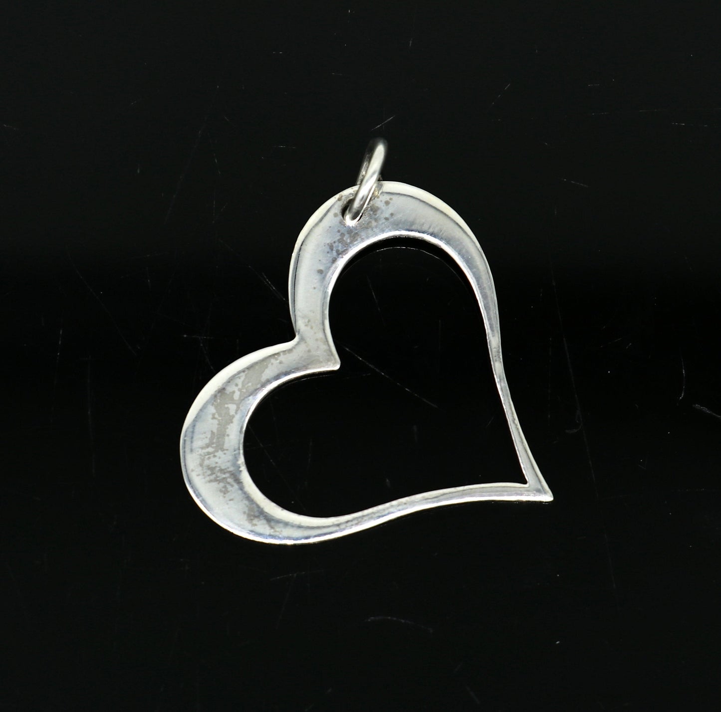 Handmade solid 925 sterling silver heart pendant, excellent unique design stylish unisex personalized gift pendant jewelry from india ssp521 - TRIBAL ORNAMENTS
