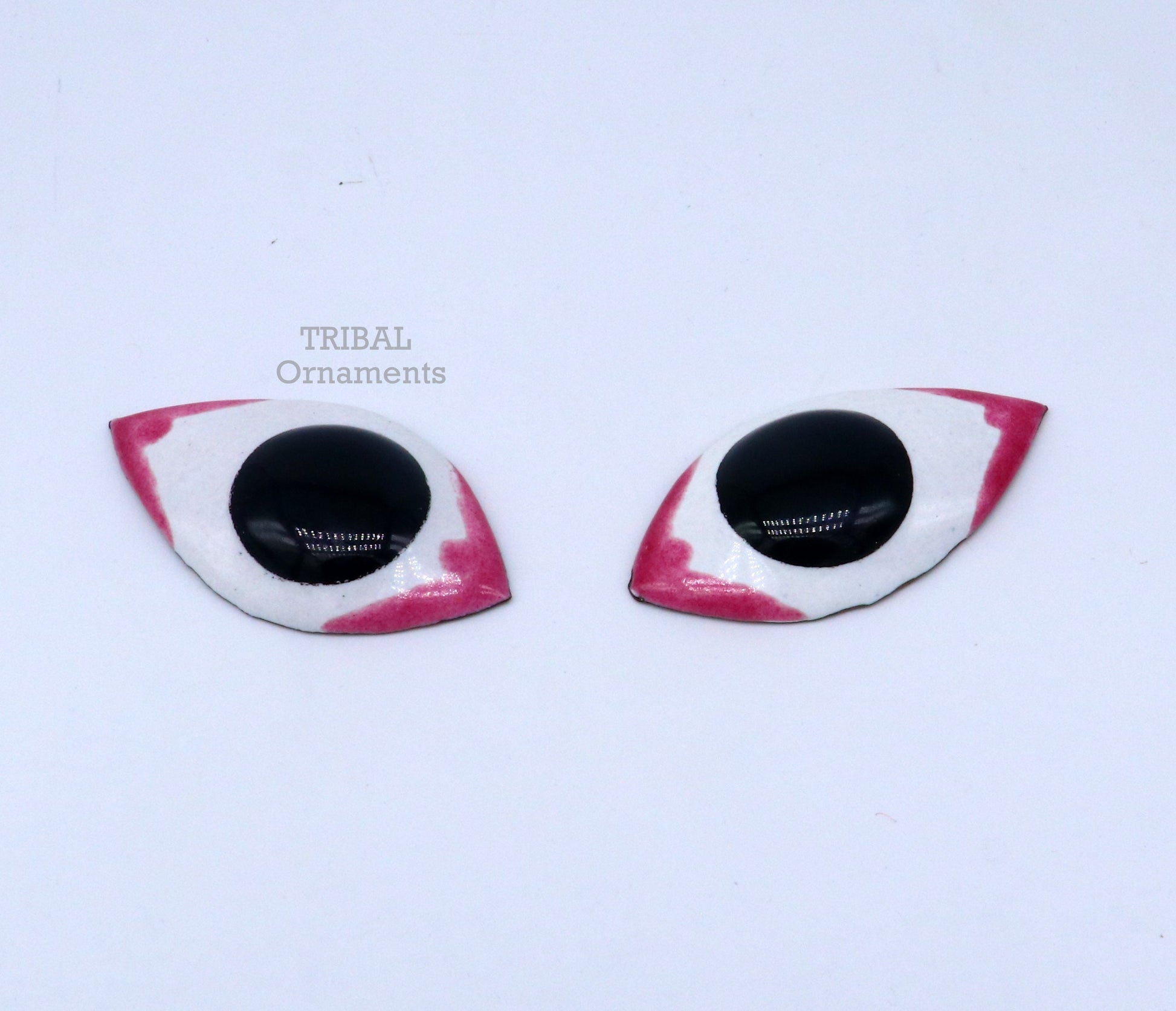 Handmade solid copper enamel eyes for statues or sculpture, best for eyes in idol statues, deities sculptures, temple articles su780 - TRIBAL ORNAMENTS