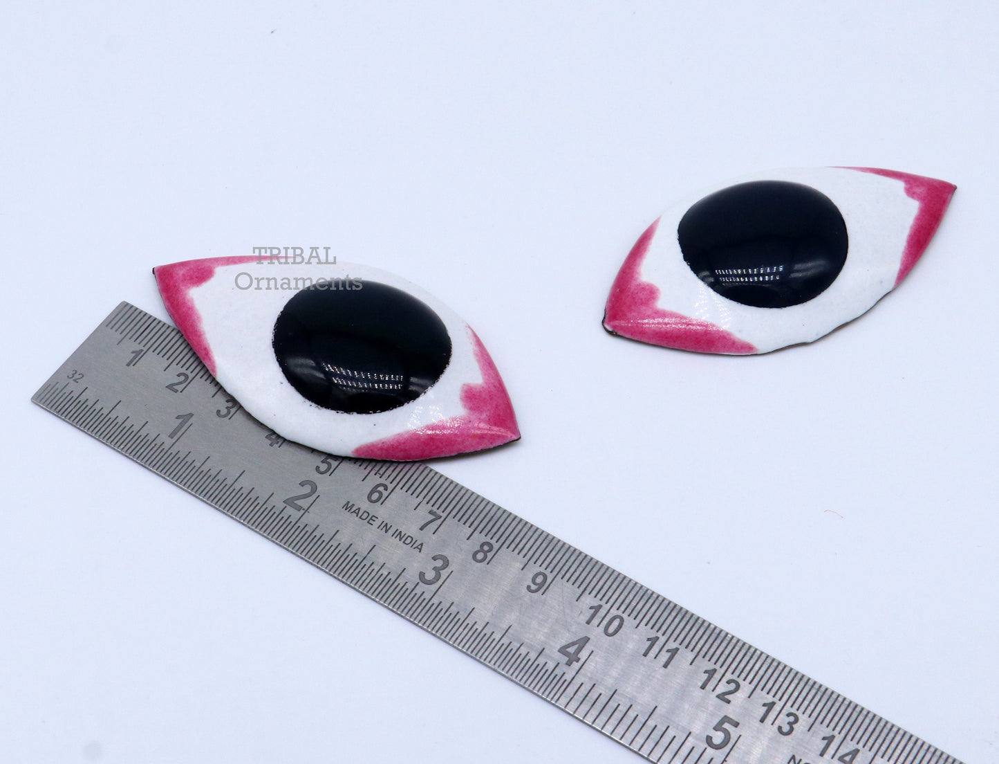 Handmade solid copper enamel eyes for statues or sculpture, best for eyes in idol statues, deities sculptures, temple articles su780 - TRIBAL ORNAMENTS