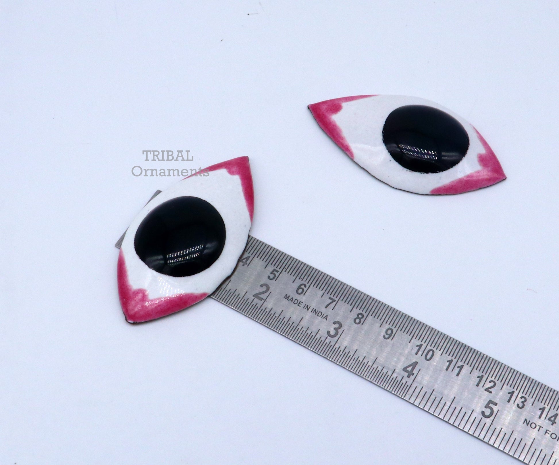 Handmade solid copper enamel eyes for statues or sculpture, best for eyes in idol statues, deities sculptures, temple articles su780 - TRIBAL ORNAMENTS