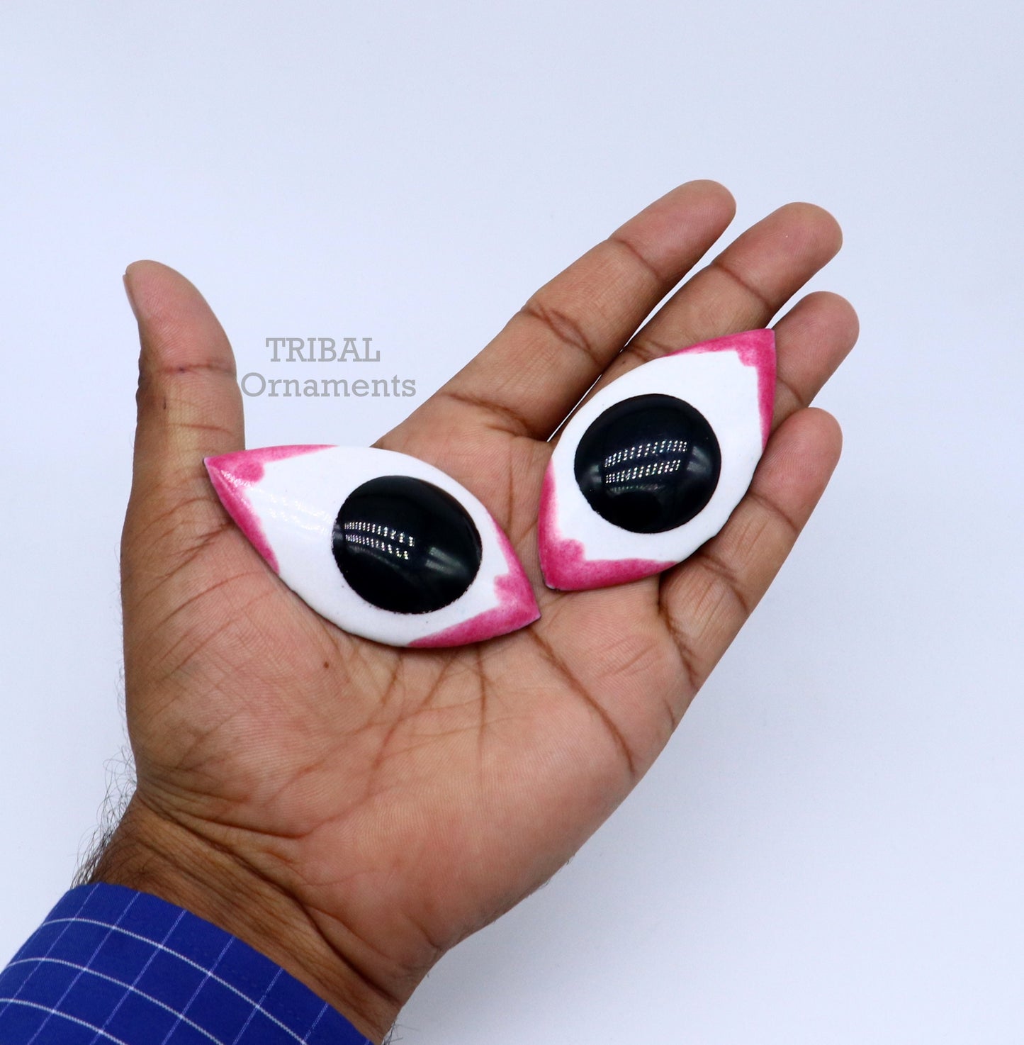 Handmade solid copper enamel eyes for statues or sculpture, best for eyes in idol statues, deities sculptures, temple articles su780 - TRIBAL ORNAMENTS