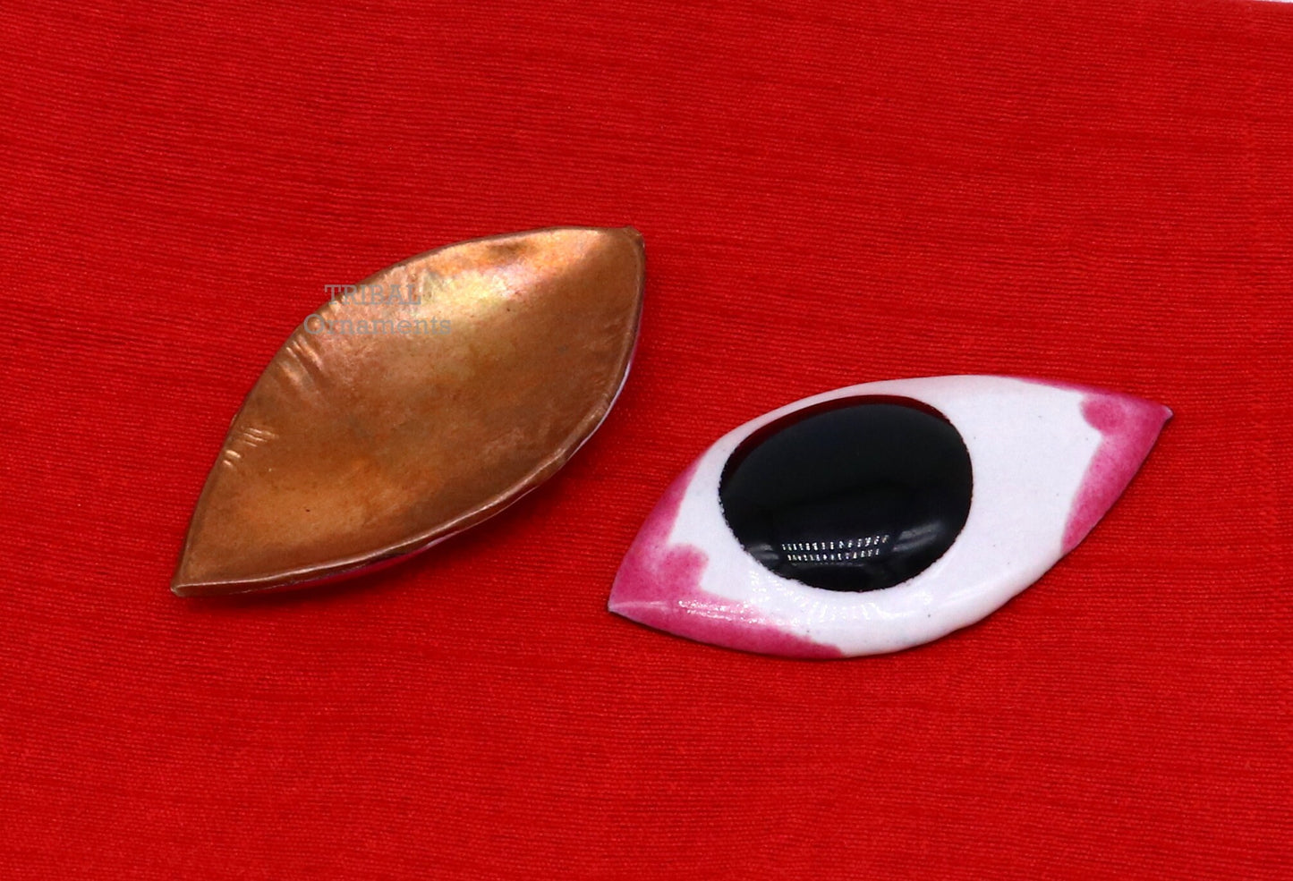 Handmade solid copper enamel eyes for statues or sculpture, best for eyes in idol statues, deities sculptures, temple articles su780 - TRIBAL ORNAMENTS