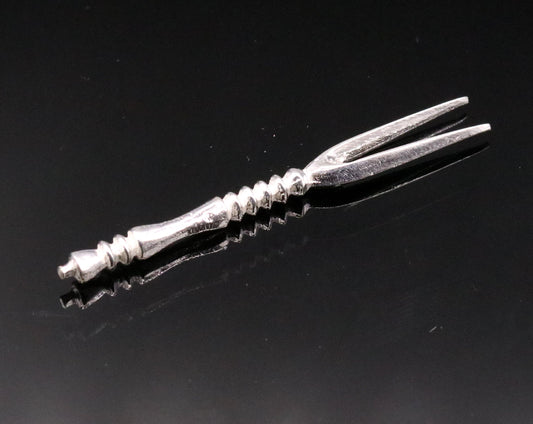 handmade solid silver chopsticks / knife and fork snack fruit food fork excellent hand crafted design daily use spoon03 - TRIBAL ORNAMENTS
